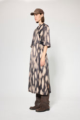 PRINTED SATIN DRESS